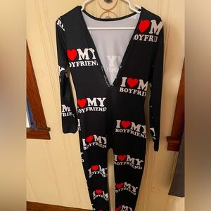 I love my boyfriend onesie pajamas